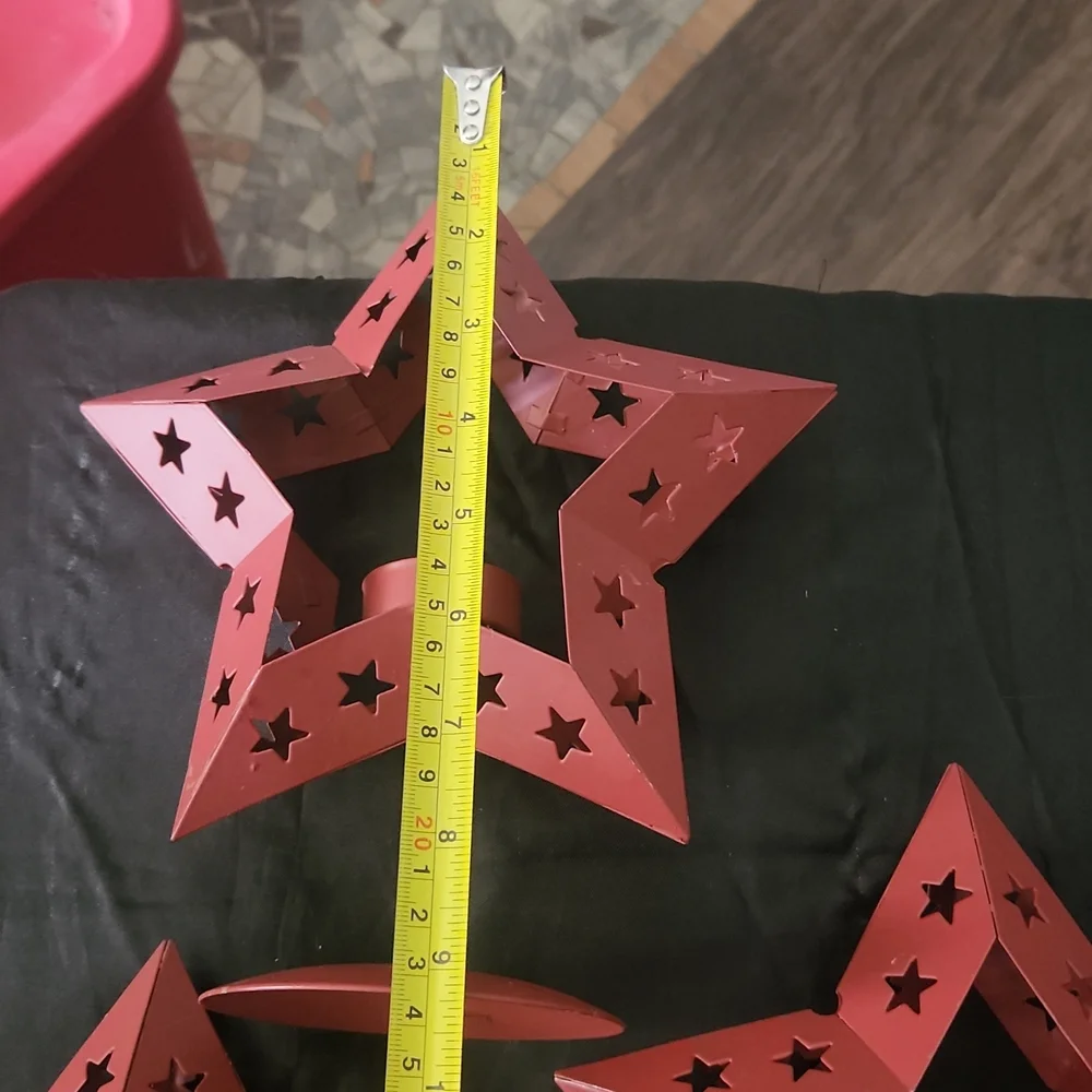 Set of 3 Star Tealight Candle Holders - Picture 11 of 15